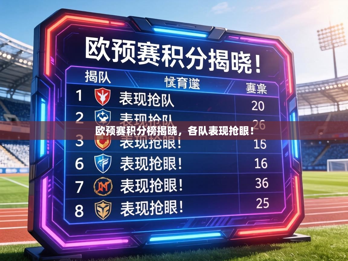 欧预赛积分榜揭晓，各队表现抢眼！